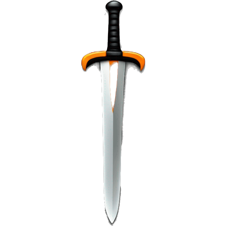 1 simple sword, all orange with a black background. emoji