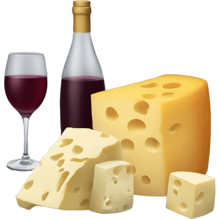 Wine and cheese emoji