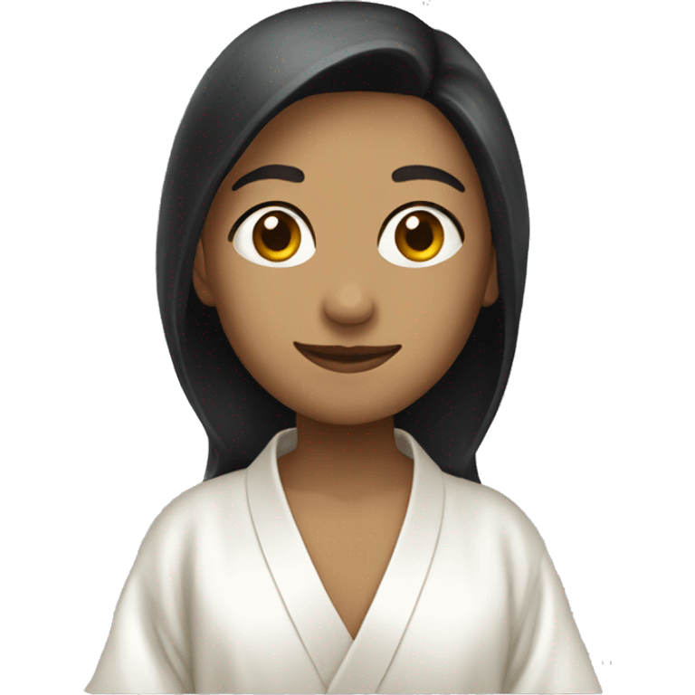 White silk robe emoji