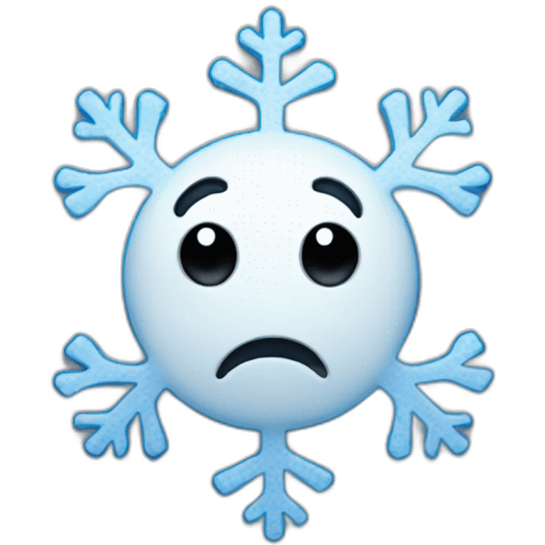 Sad snowflake emoji