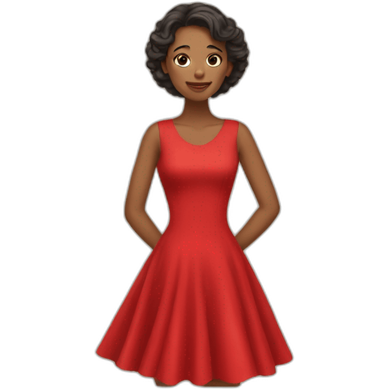 Lady in red Dress  emoji