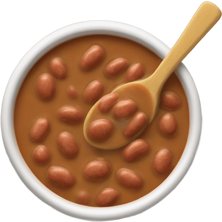 a spoonful of pinto bean soup emoji