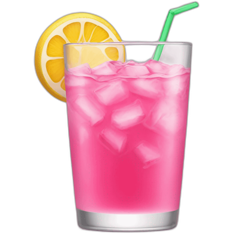 pink cat with coctail emoji