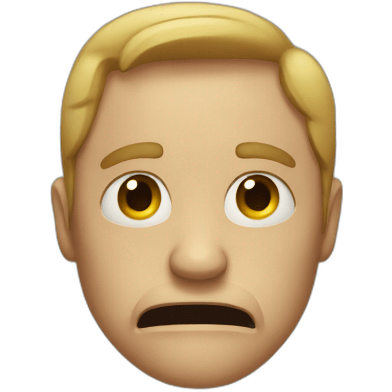 Creepy man crying uncontrollably emoji