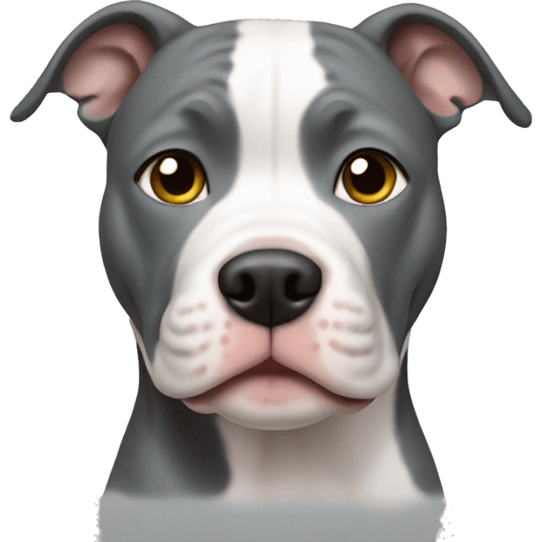 Gray and white pitbull emoji