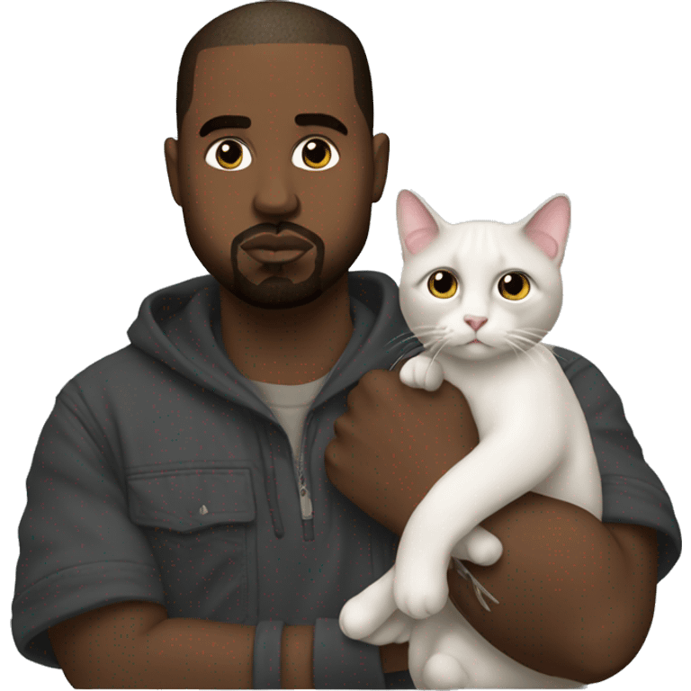 kanye west holding a cat emoji