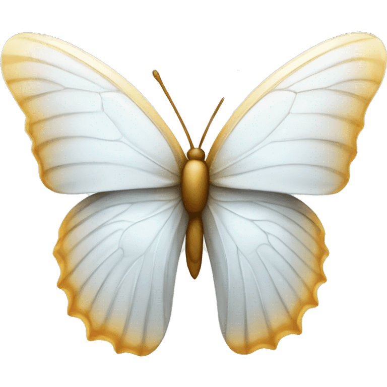 Mariposa blanca con brillo  emoji