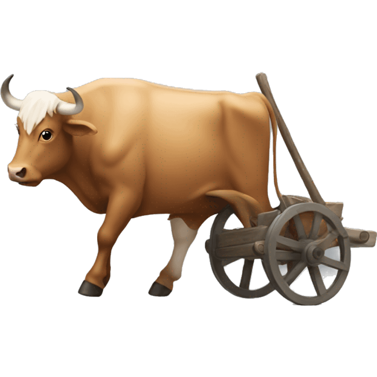 An ox carrying a wagon emoji