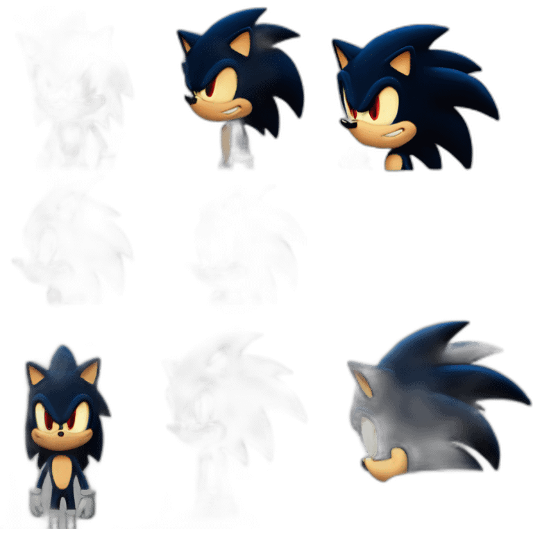 Sonic the Hedgehog shadow emoji