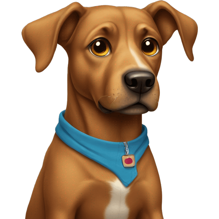 Brown dog with tshirt on  emoji