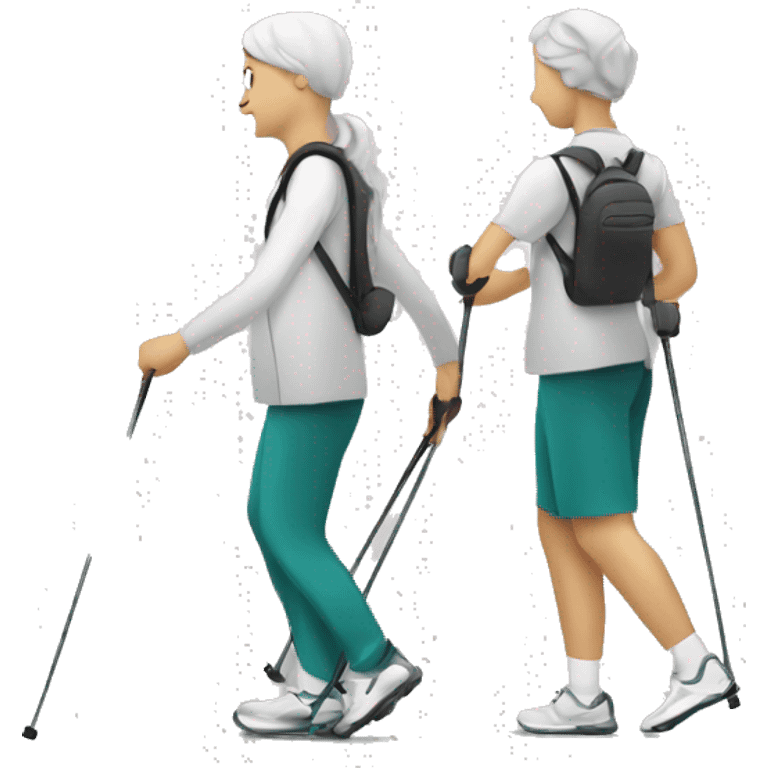 Person doing Nordic walking  emoji