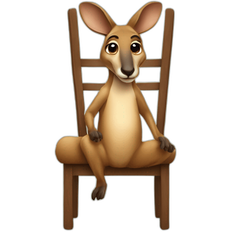 Kangaroo sitting on a chair emoji