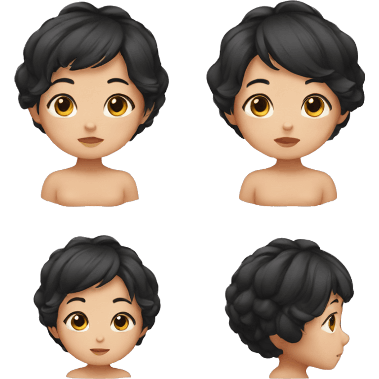 newborn asian black hair emoji