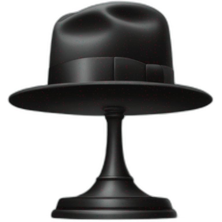 award avce une main qui tient le chapeau de Magritte emoji