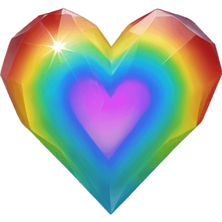 rainbow crystal heart emoji