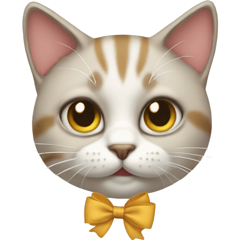 Cat with a bow emoji