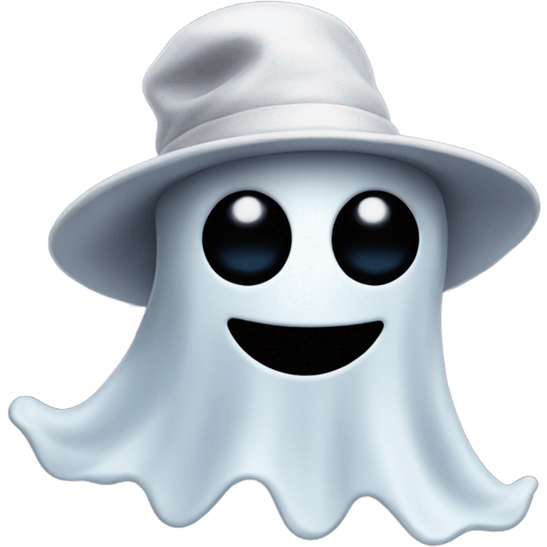 ghost with a hat emoji