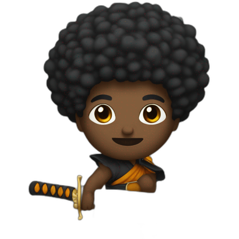 afro-black-shaolin-with-big-swords emoji