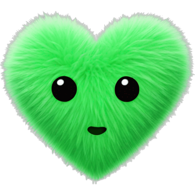 Green fuzzy heart emoji