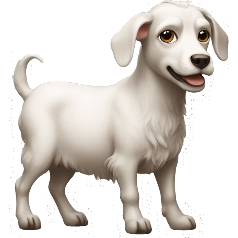 a dog with the body of a goat emoji