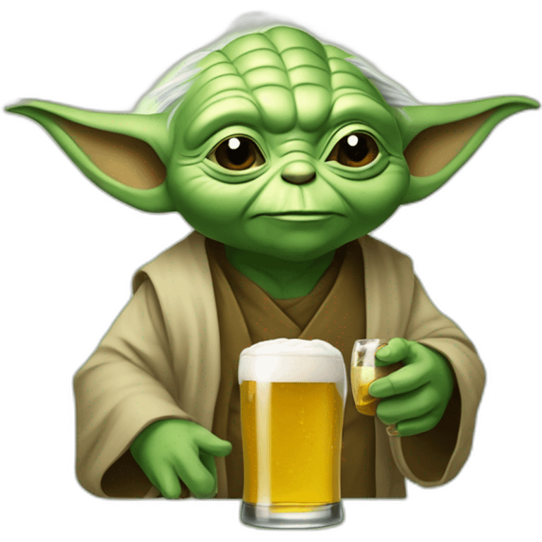 Yoda qui boit une bière  emoji