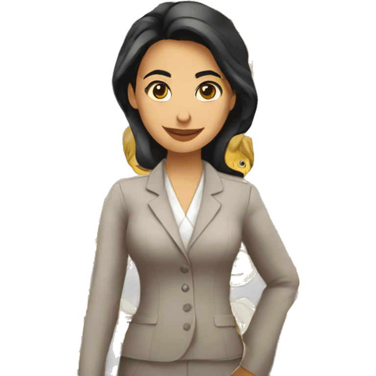 MUJER MORENA EMPRESARIA emoji