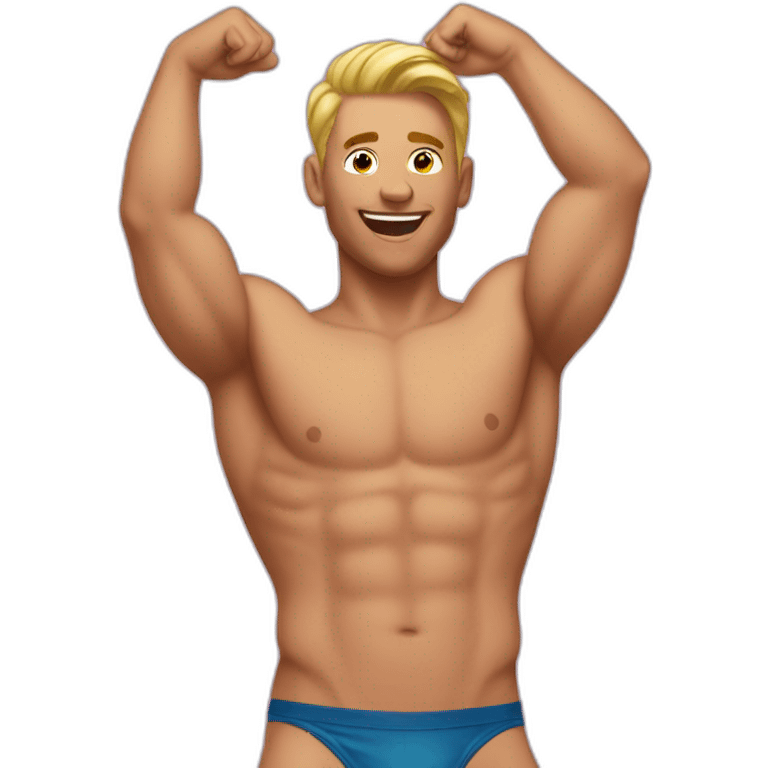 Gay-man-shirtless-dancing emoji