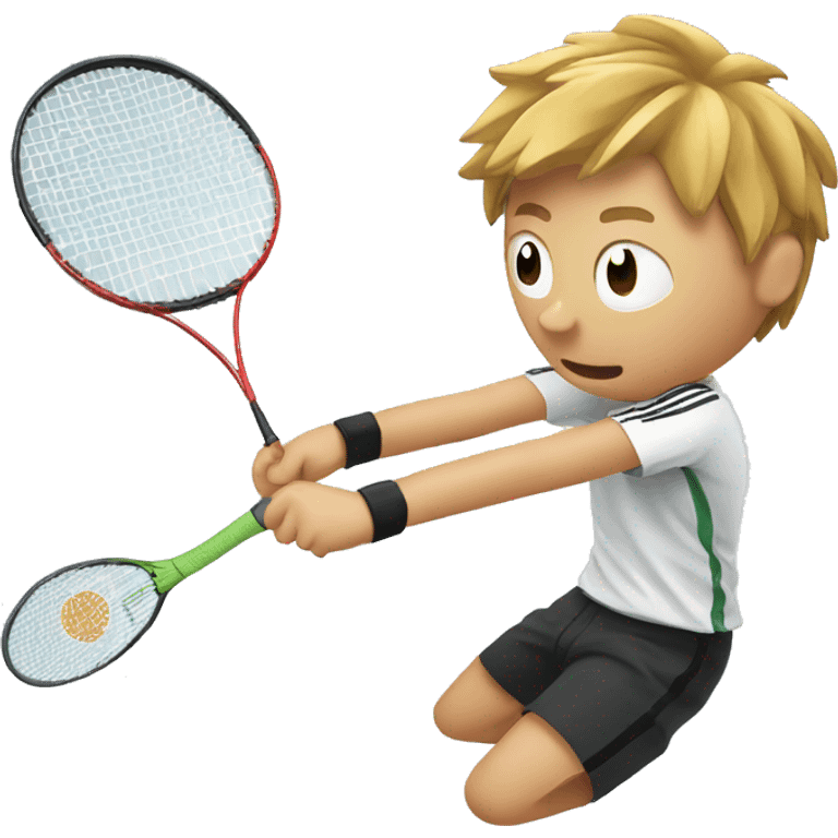 badminton player smashing emoji