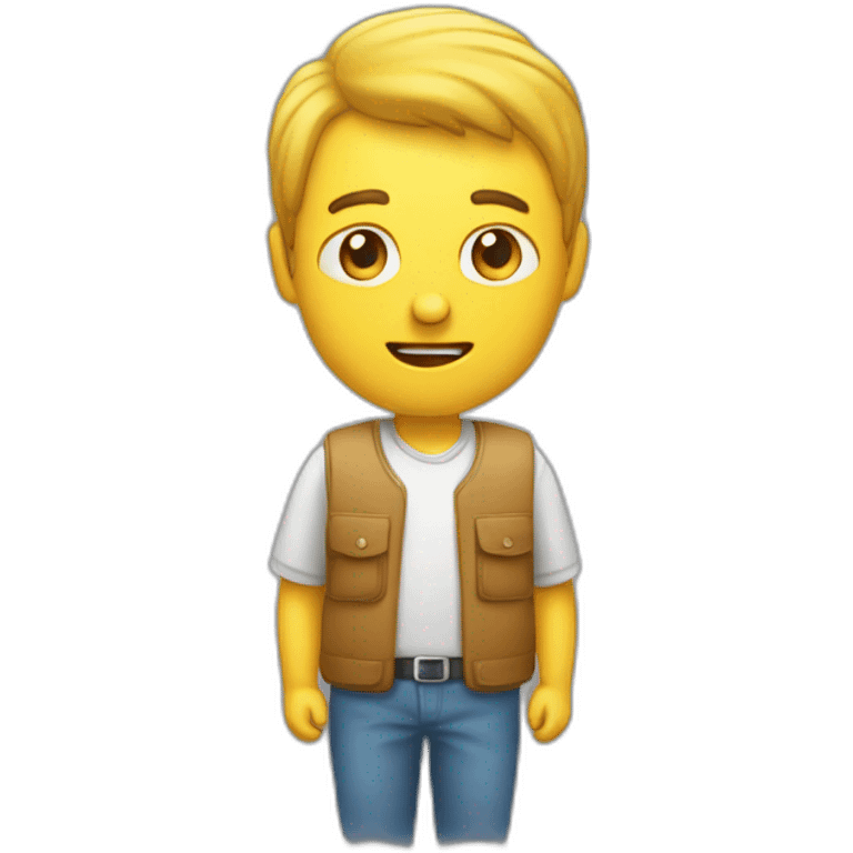 homme avec une télé sur la téte emoji