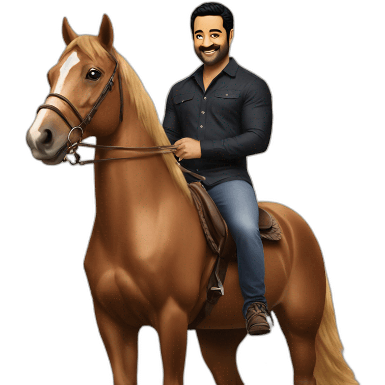 Jr NTR on horse emoji