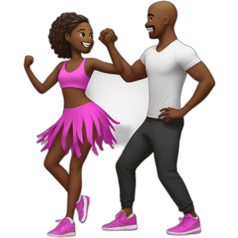 danseuse de zumba en couple  emoji