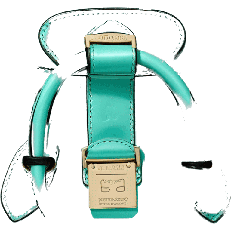 Realistic isolated tiffany blue sheen iridescent Dooney and Bourke Domed Satchel. emoji