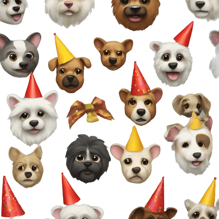 animals with party hats  emoji