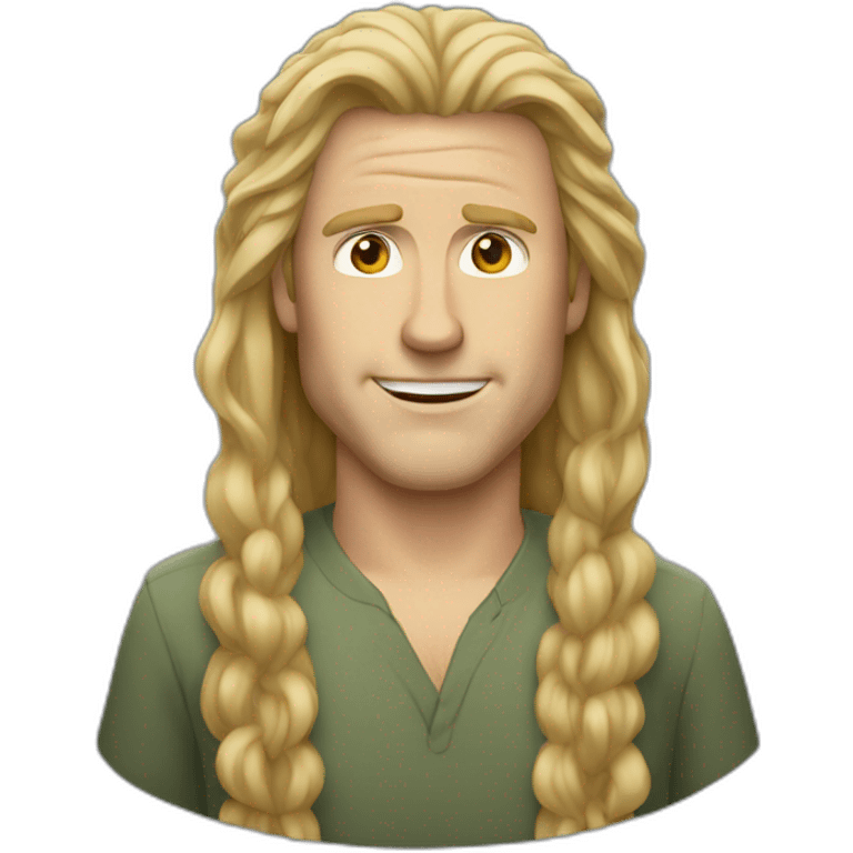 will ferrel with long blonde straight hair emoji