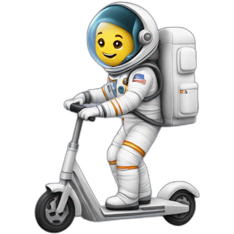 Astronaute sur trotinette emoji