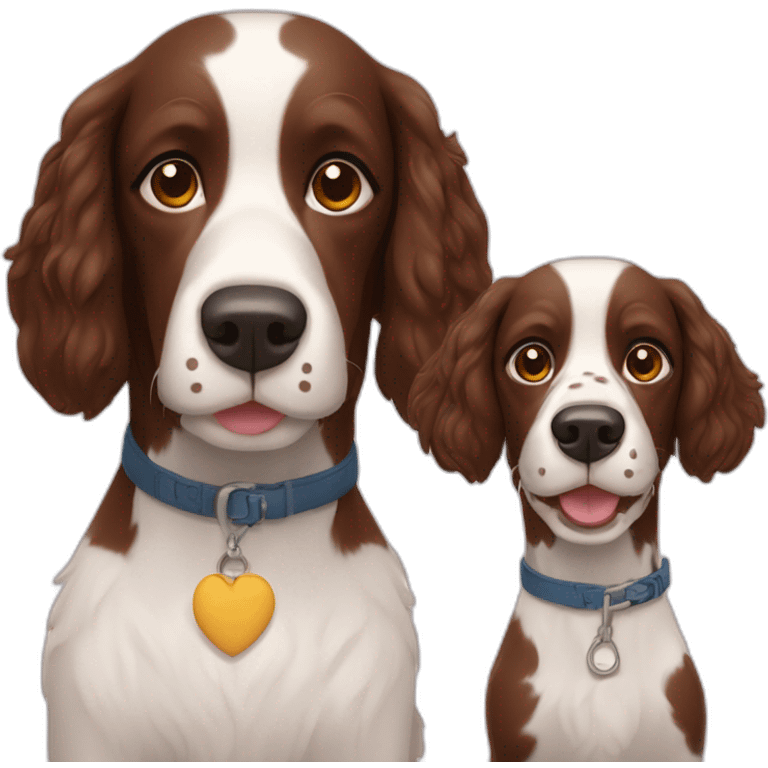 Springer spaniel woman and man emoji