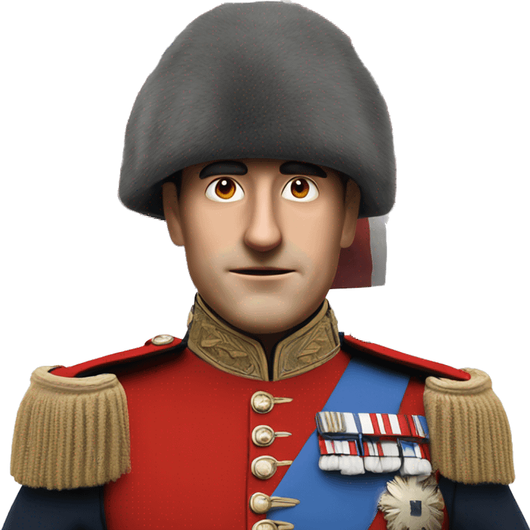 Photorealistic The British red Guardsman with bearskin hat emoji