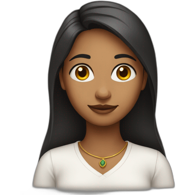 indian-girl-white-shirt emoji