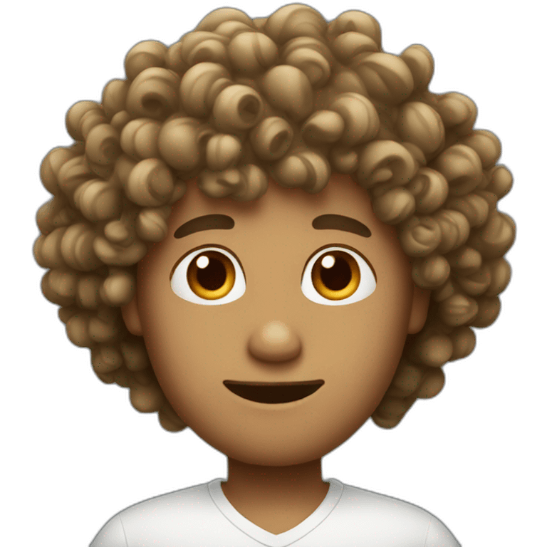 A curly hair guy emoji