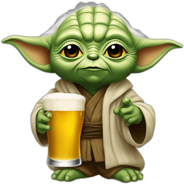 yoda avec une biere emoji