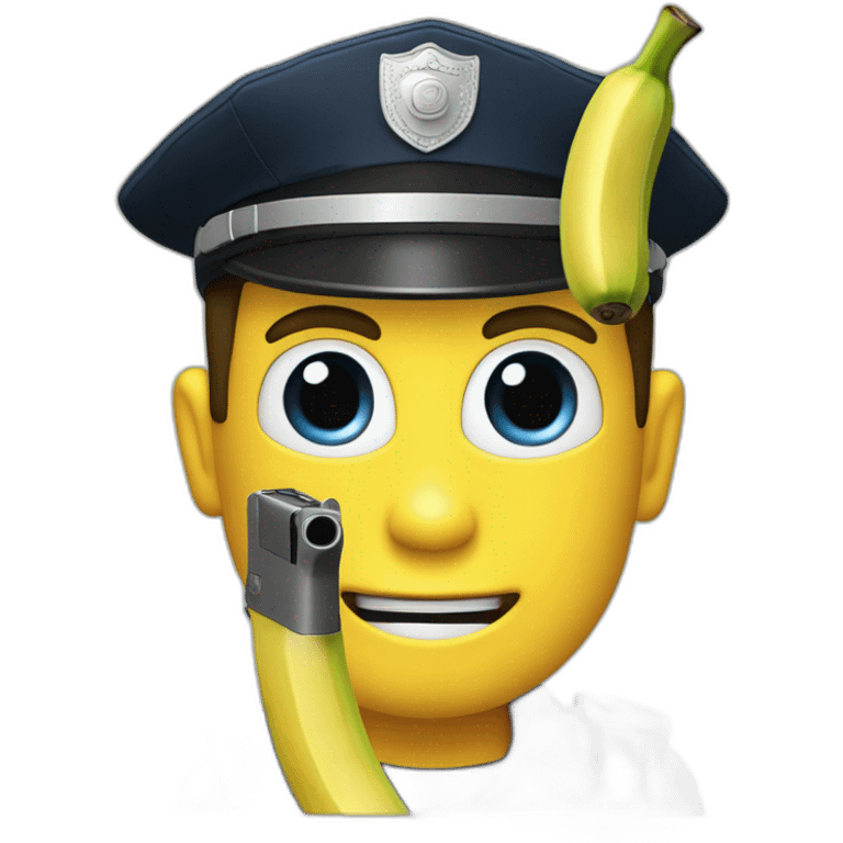 Policier pistolet banane emoji