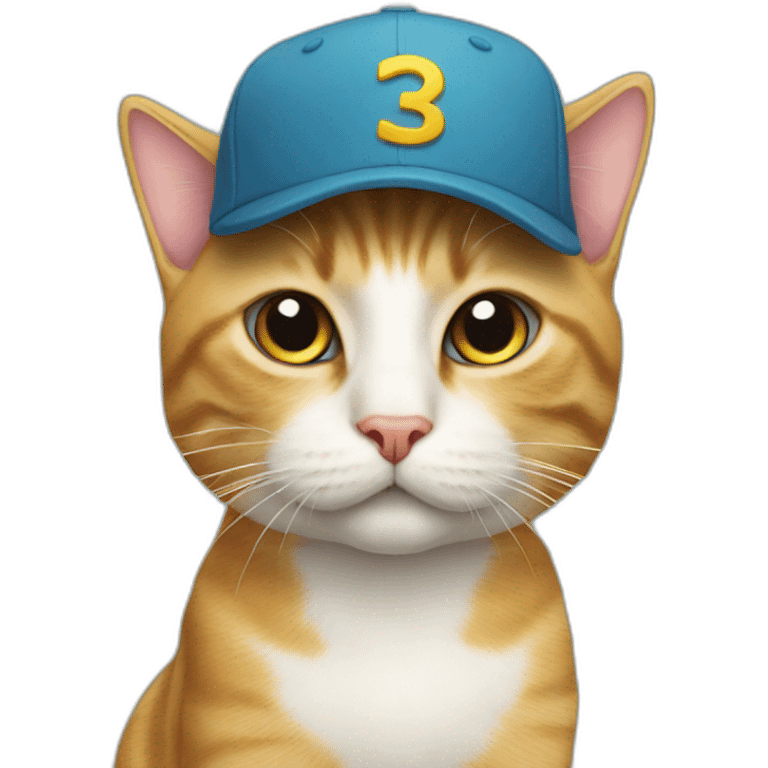 Cat on cap emoji