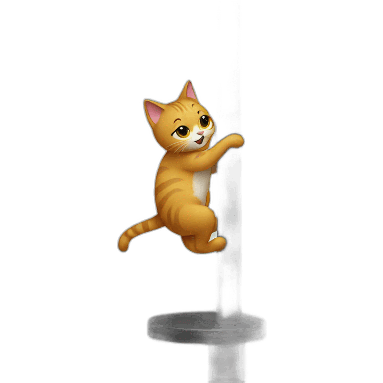 Cat pole-dancing emoji