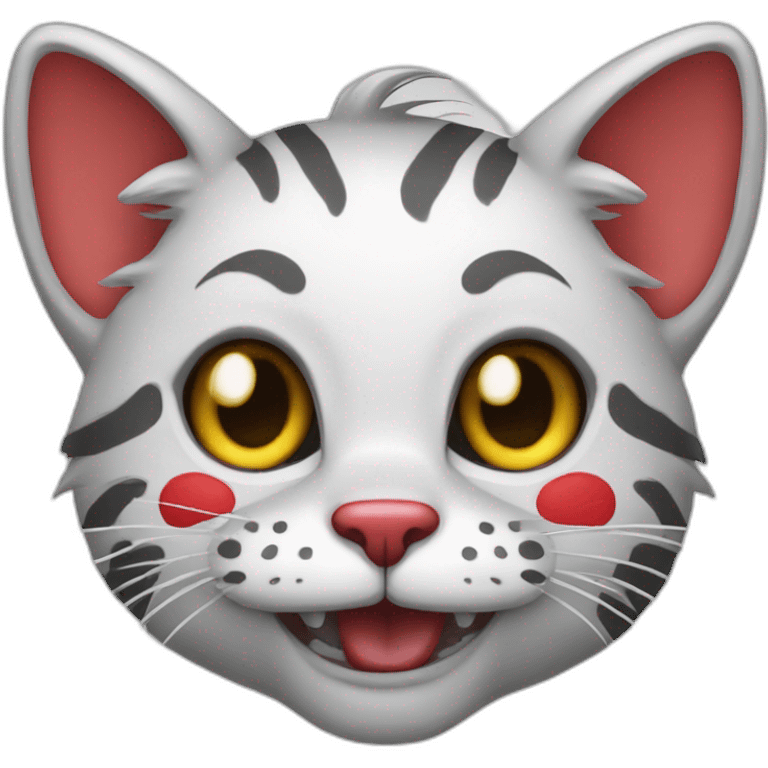 Crying clown cat emoji