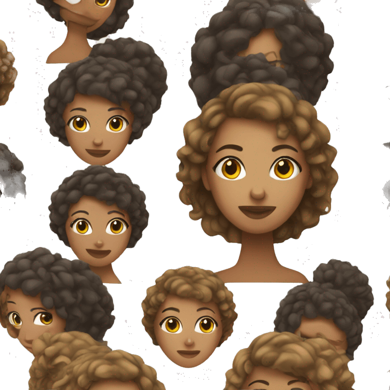 Mixed race woman wearing bathing suit emoji