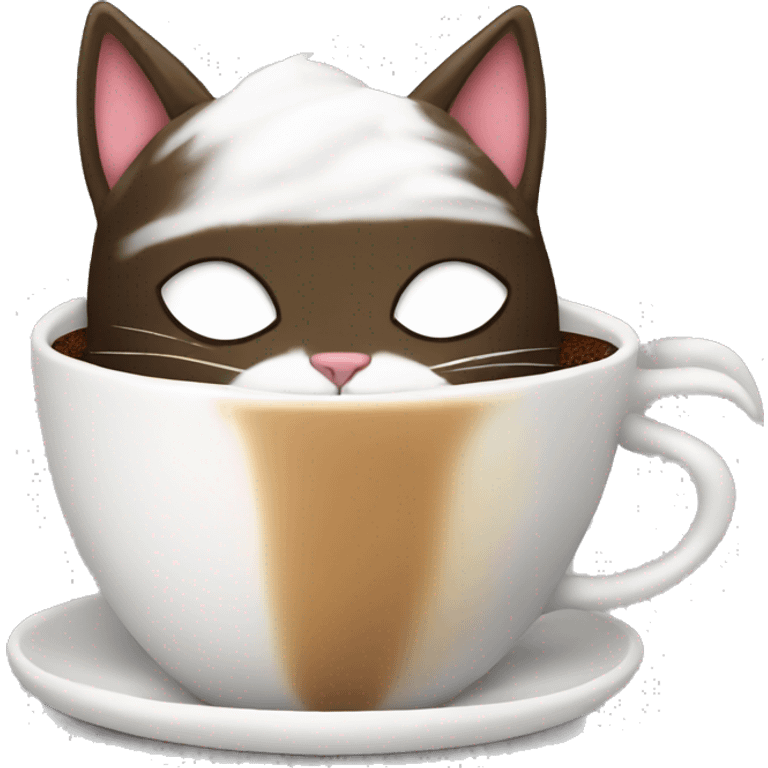 Cup of coffee with cat on it  emoji