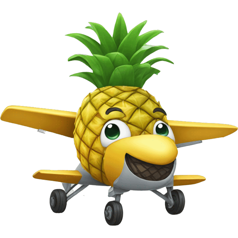 Pineapple in a plane emoji