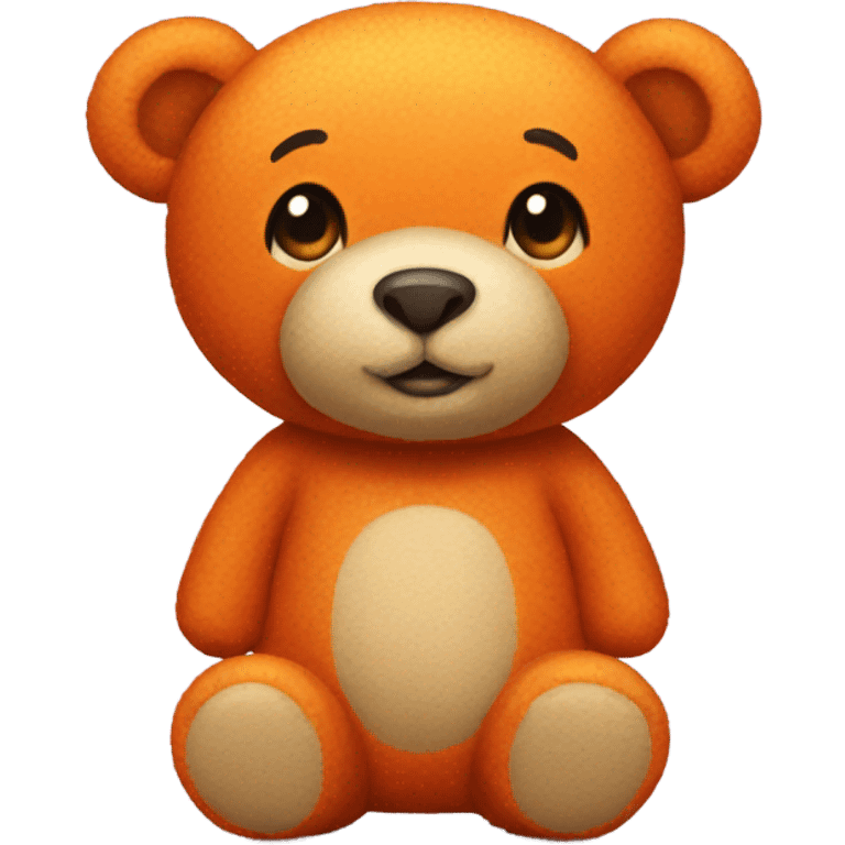 Orange teddy bear emoji