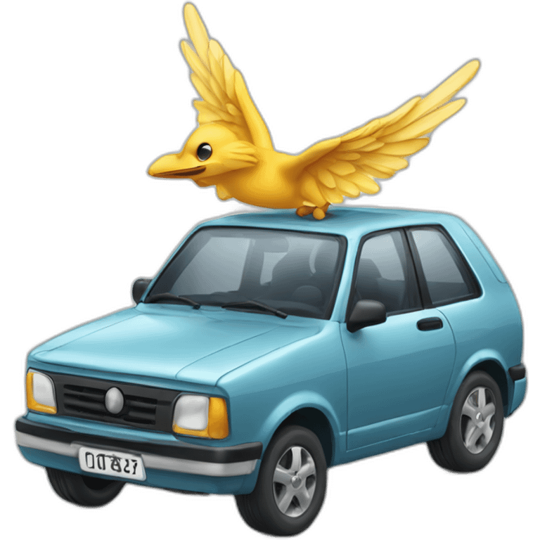 Voiture avec des ailes emoji