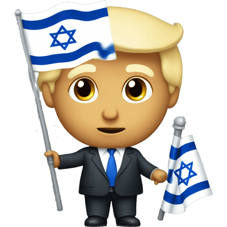 Donald Trump with Israel flag emoji